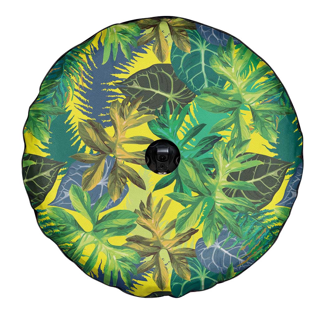 Hawaii Summer Tropical Leaves Spare Tire Cover - Polynesian Pride