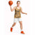 Hawaii Gold Tropical Leaves Basketball Jersey - Polynesian Pride