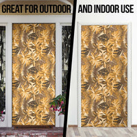 Hawaii Gold Tropical Leaves Door Cover - Polynesian Pride