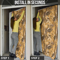 Hawaii Gold Tropical Leaves Door Cover - Polynesian Pride