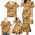 Hawaii Gold Tropical Leaves Family Matching Mermaid Dress and Hawaiian Shirt - Polynesian Pride