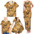Hawaii Gold Tropical Leaves Family Matching Tank Maxi Dress and Hawaiian Shirt - Polynesian Pride