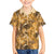 Hawaii Gold Tropical Leaves Family Matching Tank Maxi Dress and Hawaiian Shirt - Polynesian Pride