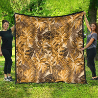 Hawaii Gold Tropical Leaves Quilt - Polynesian Pride