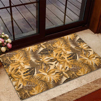 Hawaii Gold Tropical Leaves Rubber Doormat - Polynesian Pride
