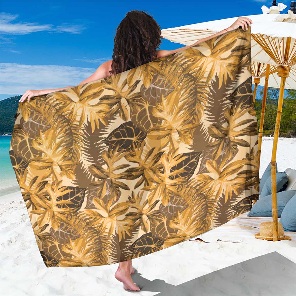 Hawaii Gold Tropical Leaves Sarong - Polynesian Pride
