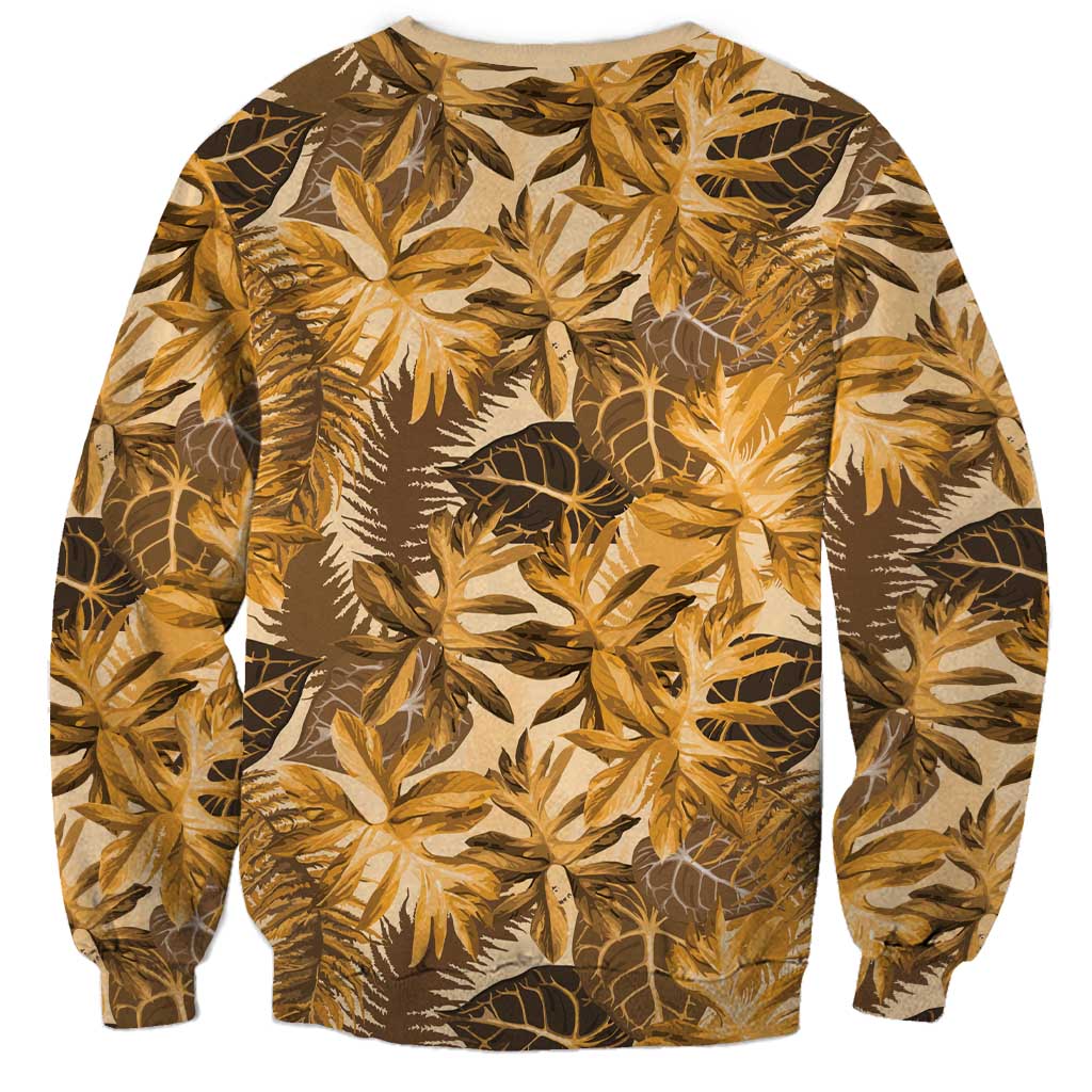 Hawaii Gold Tropical Leaves Sweatshirt - Polynesian Pride