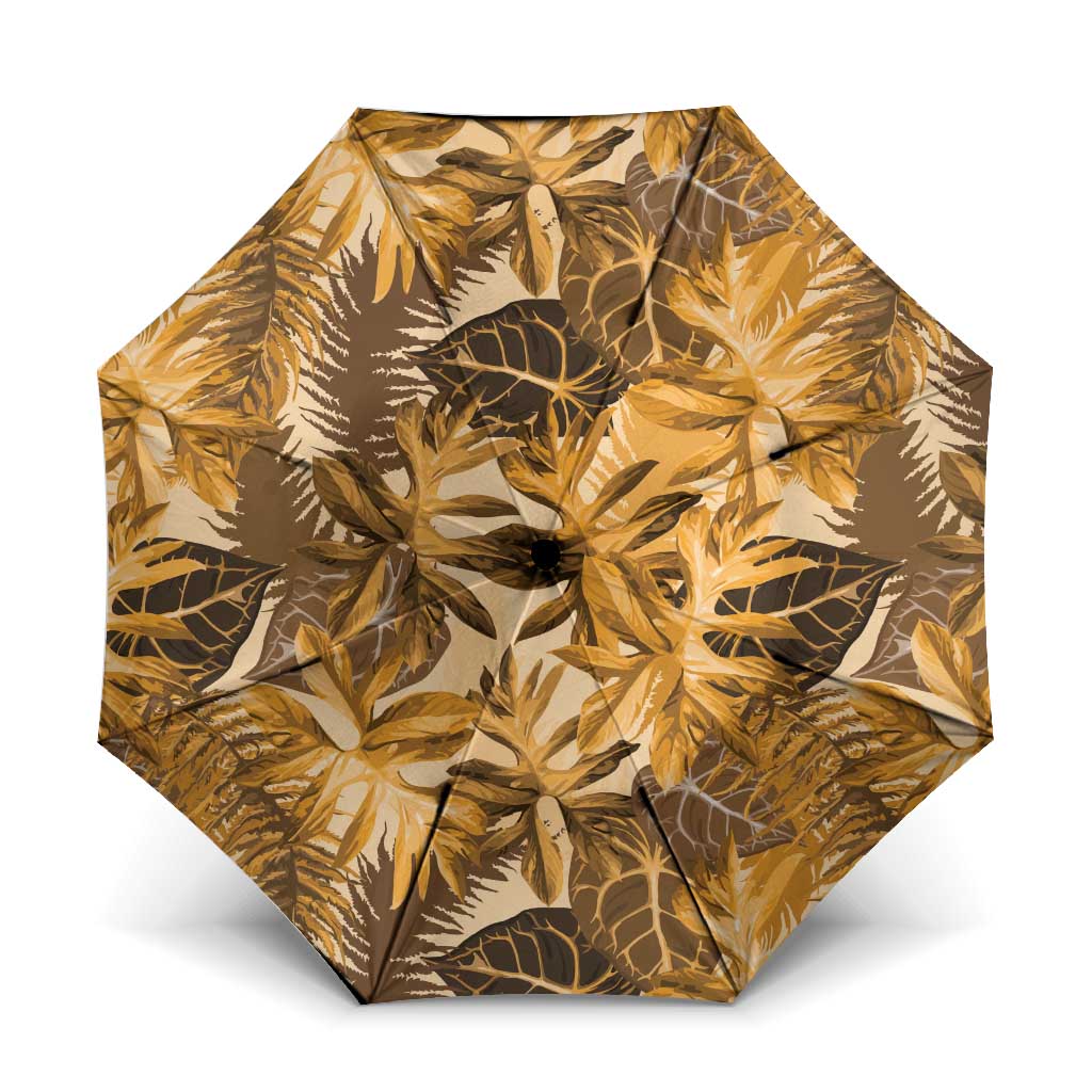 Hawaii Gold Tropical Leaves Umbrella - Polynesian Pride