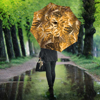 Hawaii Gold Tropical Leaves Umbrella - Polynesian Pride