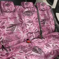 Hawaii Pink Tropical Leaves Back Car Seat Cover - Polynesian Pride