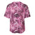 Hawaii Pink Tropical Leaves Baseball Jersey - Polynesian Pride