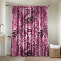 Hawaii Pink Tropical Leaves Bathroom Set - Polynesian Pride