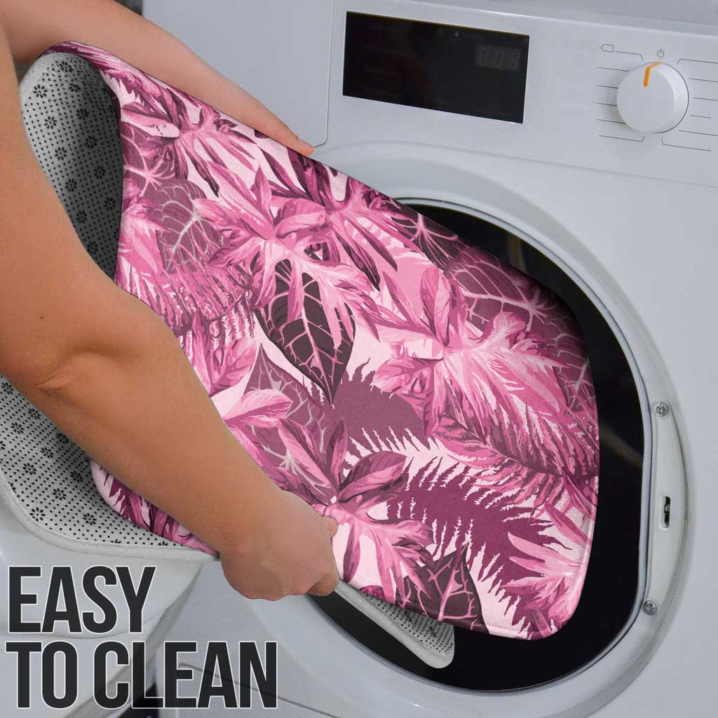 Hawaii Pink Tropical Leaves Bathroom Set - Polynesian Pride