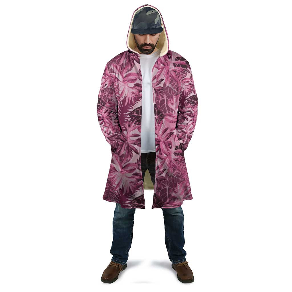 Hawaii Pink Tropical Leaves Cloak - Polynesian Pride