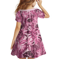 Hawaii Pink Tropical Leaves Family Matching Mermaid Dress and Hawaiian Shirt - Polynesian Pride