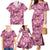 Hawaii Pink Tropical Leaves Family Matching Mermaid Dress and Hawaiian Shirt - Polynesian Pride