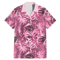 Hawaii Pink Tropical Leaves Family Matching Mermaid Dress and Hawaiian Shirt - Polynesian Pride