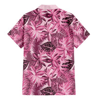 Hawaii Pink Tropical Leaves Family Matching Mermaid Dress and Hawaiian Shirt - Polynesian Pride