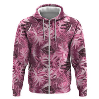 Hawaii Pink Tropical Leaves Hoodie - Polynesian Pride