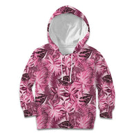 Hawaii Pink Tropical Leaves Kid Hoodie - Polynesian Pride