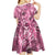 Hawaii Pink Tropical Leaves Kid Short Sleeve Dress - Polynesian Pride