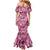 Hawaii Pink Tropical Leaves Mermaid Dress - Polynesian Pride