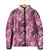 Hawaii Pink Tropical Leaves Padded Jacket - Polynesian Pride