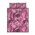 Hawaii Pink Tropical Leaves Quilt Bed Set - Polynesian Pride