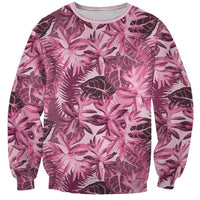 Hawaii Pink Tropical Leaves Sweatshirt - Polynesian Pride