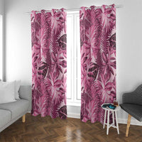 Hawaii Pink Tropical Leaves Window Curtain - Polynesian Pride