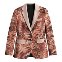 Hawaii Red Brown Tropical Leaves Blazer - Polynesian Pride
