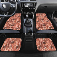 Hawaii Red Brown Tropical Leaves Car Mats - Polynesian Pride