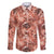 Hawaii Red Brown Tropical Leaves Family Matching Long Sleeve Bodycon Dress and Hawaiian Shirt - Polynesian Pride