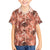 Hawaii Red Brown Tropical Leaves Family Matching Long Sleeve Bodycon Dress and Hawaiian Shirt - Polynesian Pride