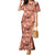 Hawaii Red Brown Tropical Leaves Family Matching Mermaid Dress and Hawaiian Shirt - Polynesian Pride