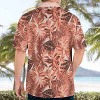 Hawaii Red Brown Tropical Leaves Hawaiian Shirt - Polynesian Pride