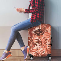 Hawaii Red Brown Tropical Leaves Luggage Cover - Polynesian Pride