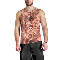 Hawaii Red Brown Tropical Leaves Men Tank Top - Polynesian Pride