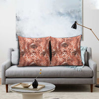 Hawaii Red Brown Tropical Leaves Pillow Cover - Polynesian Pride