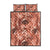 Hawaii Red Brown Tropical Leaves Quilt Bed Set - Polynesian Pride