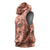 Hawaii Red Brown Tropical Leaves Sleeveless Hoodie - Polynesian Pride