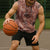 Hawaii Red Brown Tropical Leaves Sleeveless Hoodie - Polynesian Pride