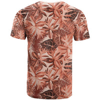 Hawaii Red Brown Tropical Leaves T Shirt - Polynesian Pride