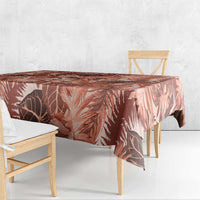 Hawaii Red Brown Tropical Leaves Tablecloth - Polynesian Pride