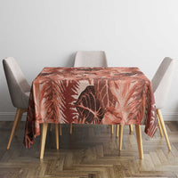 Hawaii Red Brown Tropical Leaves Tablecloth - Polynesian Pride