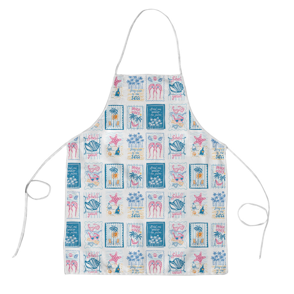 Hawaii Coastal Summer Postcard Apron