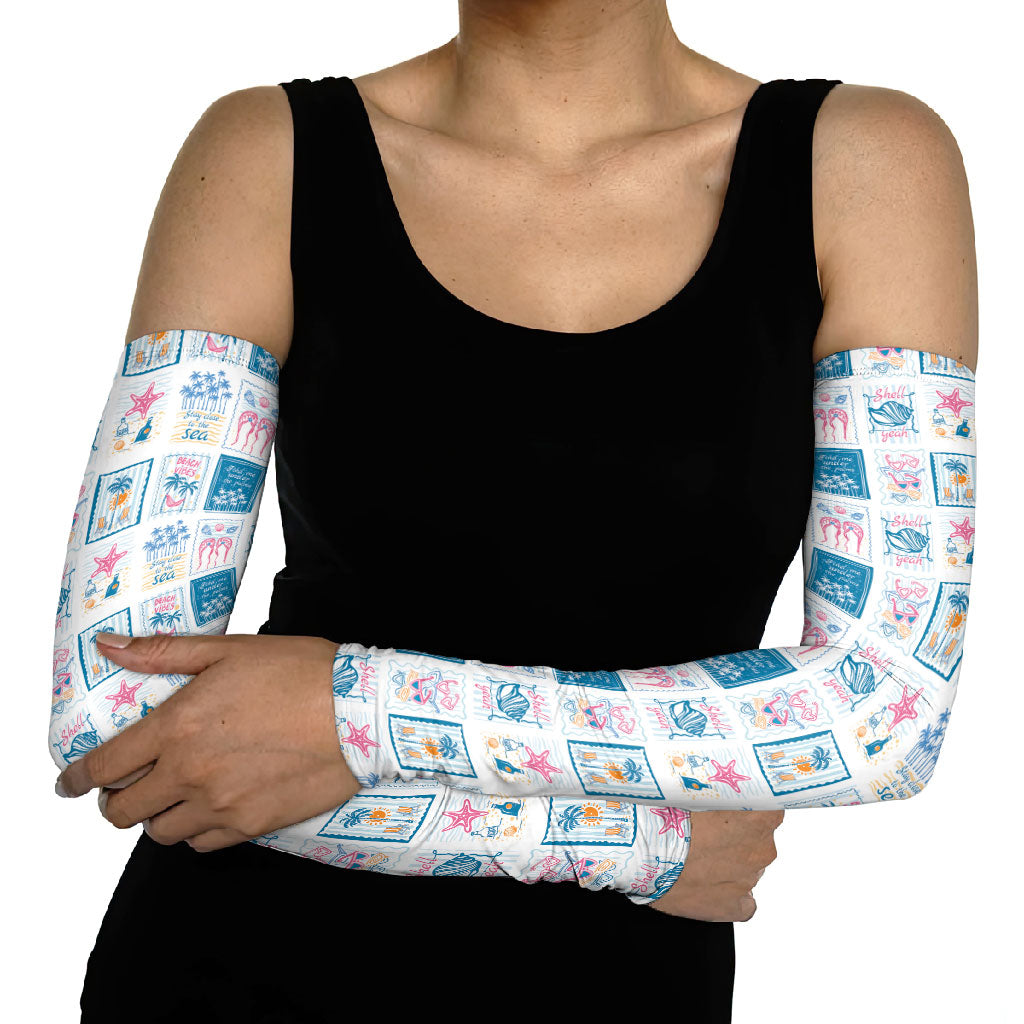 Hawaii Coastal Summer Postcard Arm Sleeves