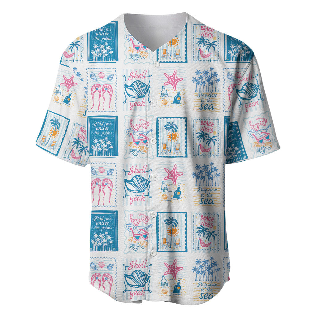 Hawaii Coastal Summer Postcard Baseball Jersey