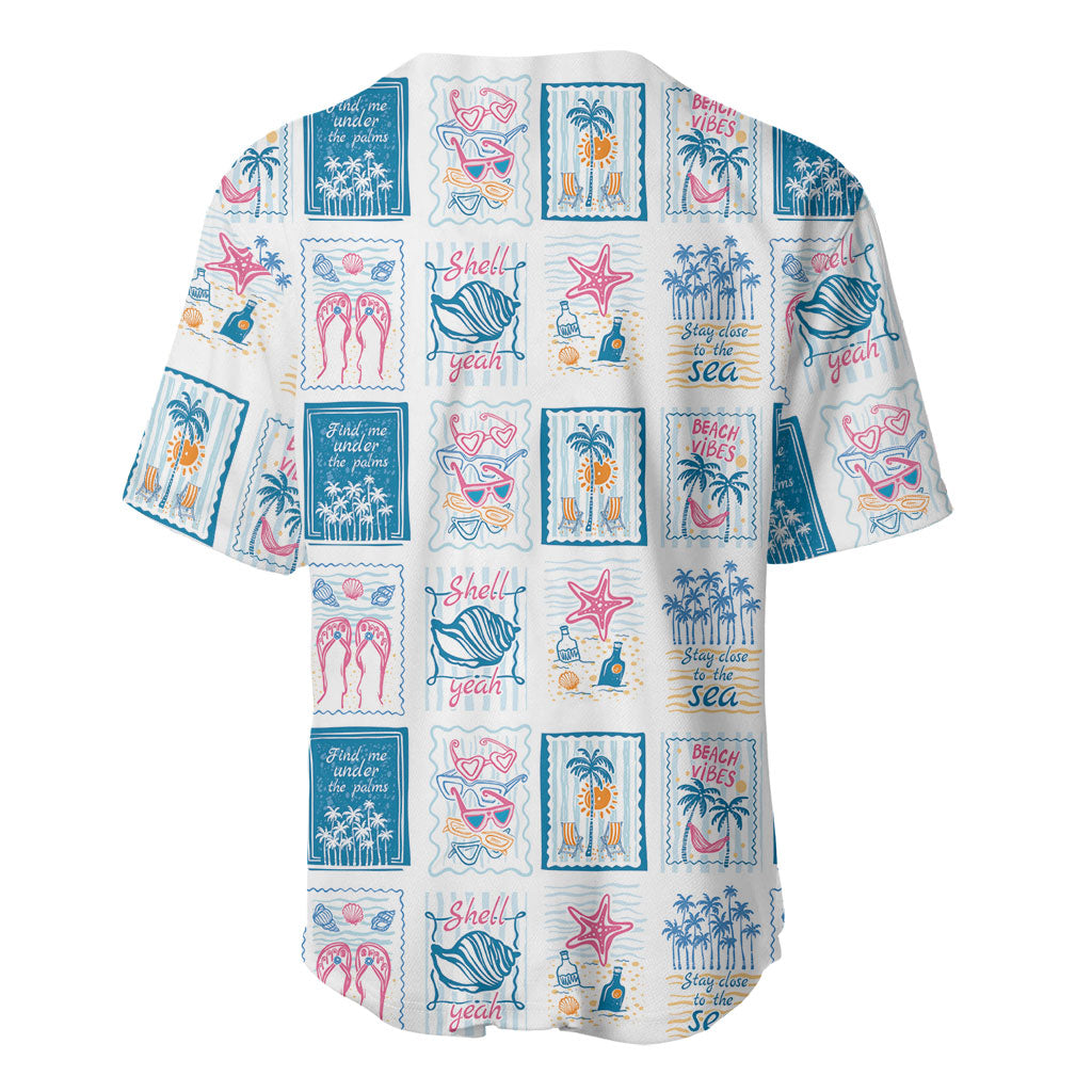Hawaii Coastal Summer Postcard Baseball Jersey