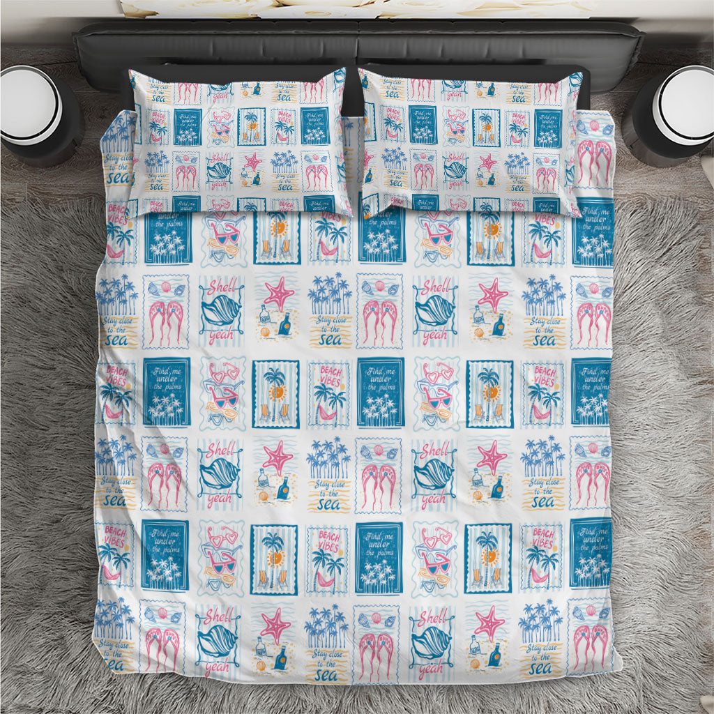 Hawaii Coastal Summer Postcard Bedding Set